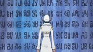 Nico Robin in front of a Poneglyph (Image Credit: Toei Animation)